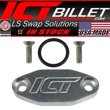 ICT Billet LS Oil Cooler Plate LS LS1 LSX LS3 LQ4 LQ9 LR4 LS6 Port Line