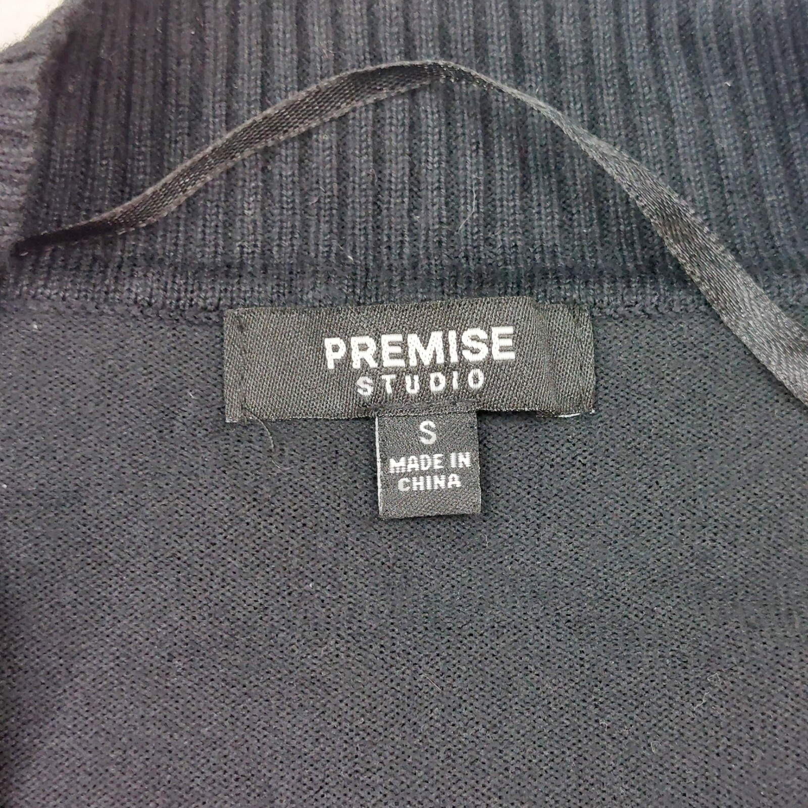 PREMISE STUDIO WOMEN'S SOLID BLACK OPEN FRONT KNI… - image 6