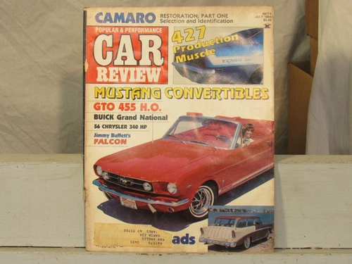 CAR REVIEW July 1984 MAGAZINE-Classic Sixties-Car Exchange Magazines merger