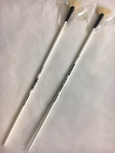 Set of 2: Daler Rowney Graduate Watercolor Acrylic Oil BRUSH FAN #2 Blender Long