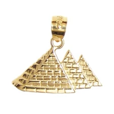New 14k Gold Egyptian Pyramid Pendant
