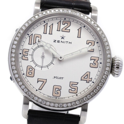 ZENITH 16.1930.681 Heritage Pilot Type 20 Diamond Bezel Ladies Watch G0927