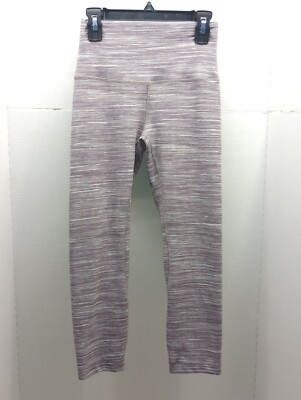 Lululemon Jogger Capri Women's Leggings Gray/ White Striped Stretch Pocket