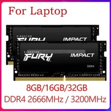 FURY IMPACT 8GB/16GB/32GB Ram DDR4 2666 3200 MHz SO-DIMM Laptop Memory 260-Pin