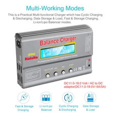 RC Charger 80W 6Amp Balance Charger with Digital Screen Dual AC/DC Power Supply