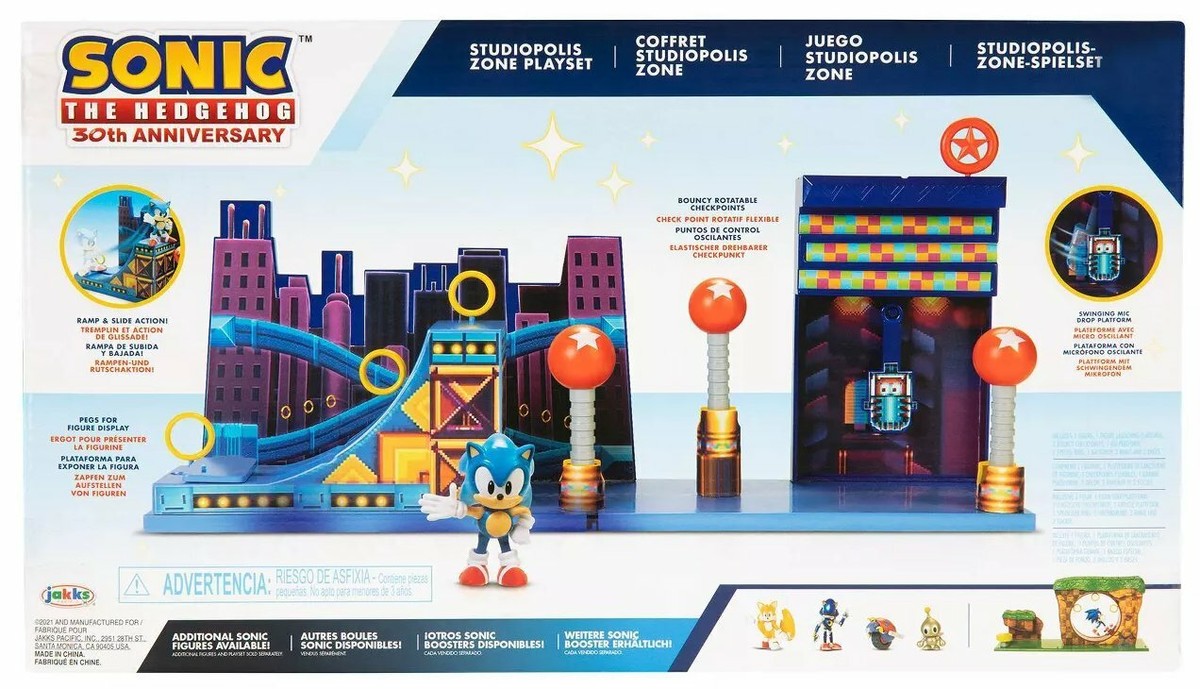 ソニック　スタジオポリスゾーンプレイセット ソニック・ザ・ヘッジホッグ 30周年 スタジオポリスゾーン