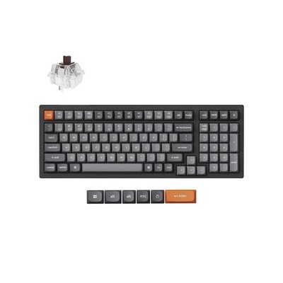 Keychron K4 Max Mechanical Keyboard Wireless with Number Pad, 2.4 GHz/Bluetoo...