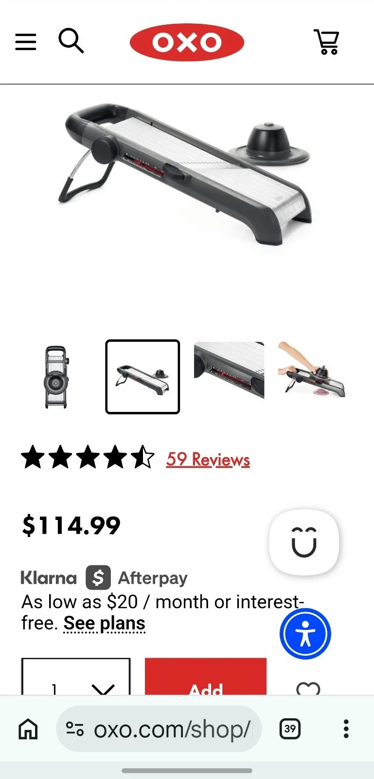 OXO Good Grips Chef's Mandoline Slicer 2.0 - RATED BEST Mandoline!! MSRP $115!!
Opens in a new windo