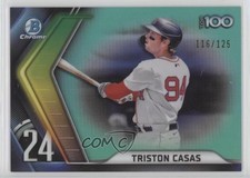 2022 Bowman Chrome Scouts Top 100 Aqua Refractor /125 Triston Casas #BTP-24 uk2