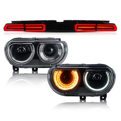 VLAND LED Headlights & Tail Lights For 2008-2014 Dodge Challenger W/Sequential