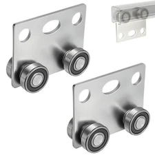 2 PCS 4 Wheel Trolley Assembly, Roller Bearing, Fits 1-5/8 Strut Channel