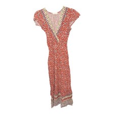 bebop be you be free xs Floral Maxi Dress  Elastic Waist Flutter Sleeve
