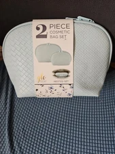 Glotech 2 Piece Cosmetic Bag Set - Light Blue