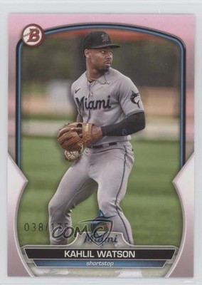2023 Bowman Prospects Pink 38/175 Kahlil Watson #BP-147 0o3x