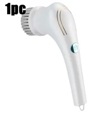 Electric Power Scrubber Kit - Rechargeable Brush w/ Steel Wool & Long Handle