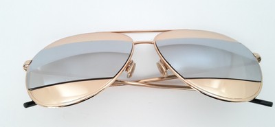 Dior Gold Aviator Sunglasses with Silver Mirrored Lenses Shop Dior Gold/Silver Mirrored DiorSplit1 Aviator Sunglasses  main image 2
