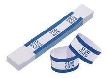 ONLYKXY 150pcs Self Sealing Cash Currency Straps Money Paper Bands Bill Blue