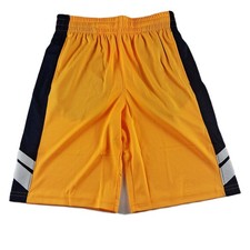 Lands' End Athletic Color Block Shorts Boys Size Medium Orange Navy Pockets