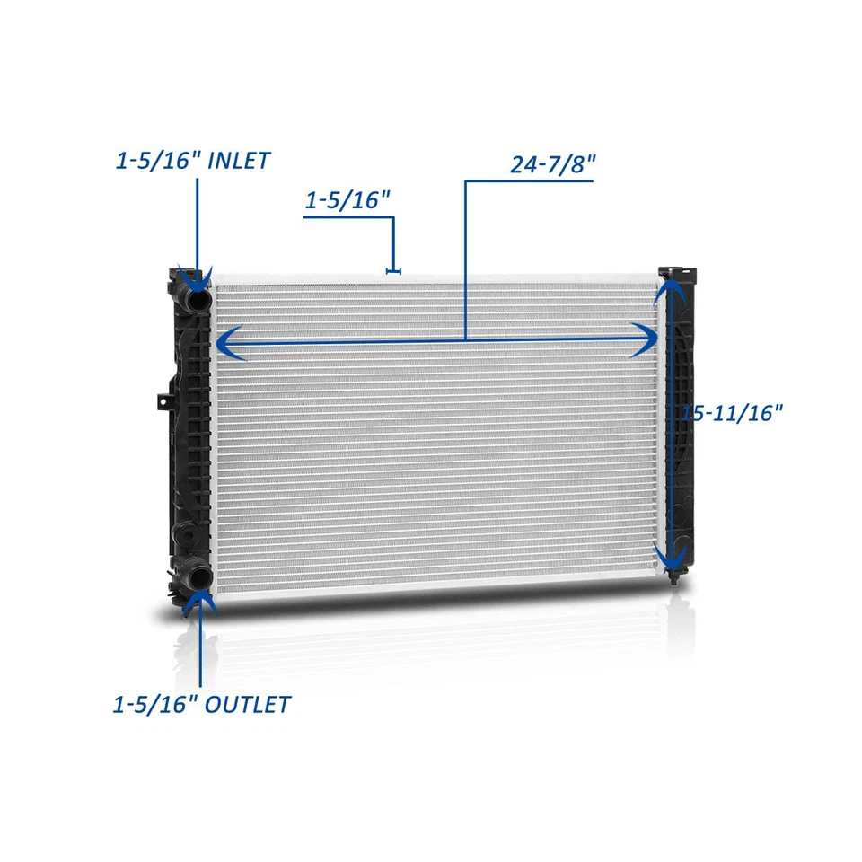 Repuesto radiador aluminio DPI 2192 97-04 VW PASSAT/AUDI A4 1.8/2.8L MT Foto 2 de 4