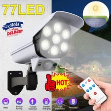 Wall Light Garden Solar Power Flood Lamp Outdoor Security LED PIR Motion Sensor