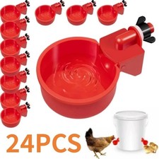 24 PCS Chicken Automatic Watering Cups Poultry Drinker Waterer Duck Quail Hen