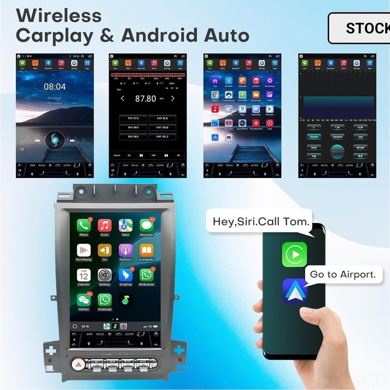 8 Core Carplay 4+64G For 2010-2019 Ford Taurus Car Stereo Radio GPS Android 14