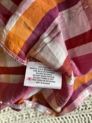Cowgirl Surfer size AU10 / Small Flos Pink Check Shirred Maxi Dress New W Tags - Picture 7 of 10