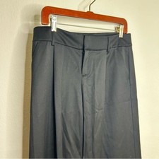 NWT Alice + Olivia Black Wide Leg Wool Trouser Pant Size 6