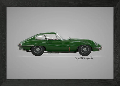 Jaguar E Type Gerahmtes Wandbild Poster Leinwanddruck Bild