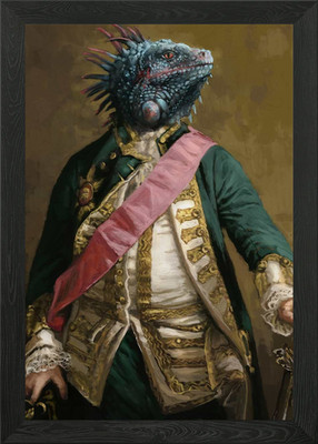 Anthro Lizard Paint 6 of 8 Framed Wall Art Poster Canvas Print Picture