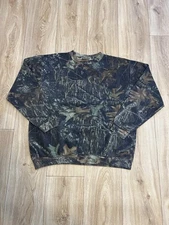 Vintage 90’s Jerzees Outdoors Camo Mossy  Oak Breakup Sweatshirt Size Large