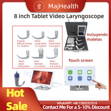 8" Touchscreen Video Laryngoscope with Reusable Blades Portable IntubationDevice