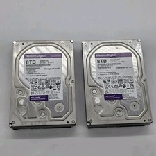 Lot of 2 WD Purple 8TB WD82PURZ SATA Hard Drives For Parts/Repair