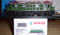 Piko 51492 H0 Dcc-Sound Elektrolok Br 117 110-7 Reko Db Epoche 4 Mit Led In Ovp