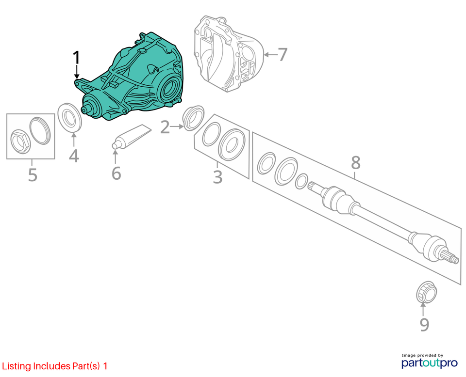 Carrier Automatic Transmission 2.81 Ratio Rear Fits 13-19 BMW 650i ...