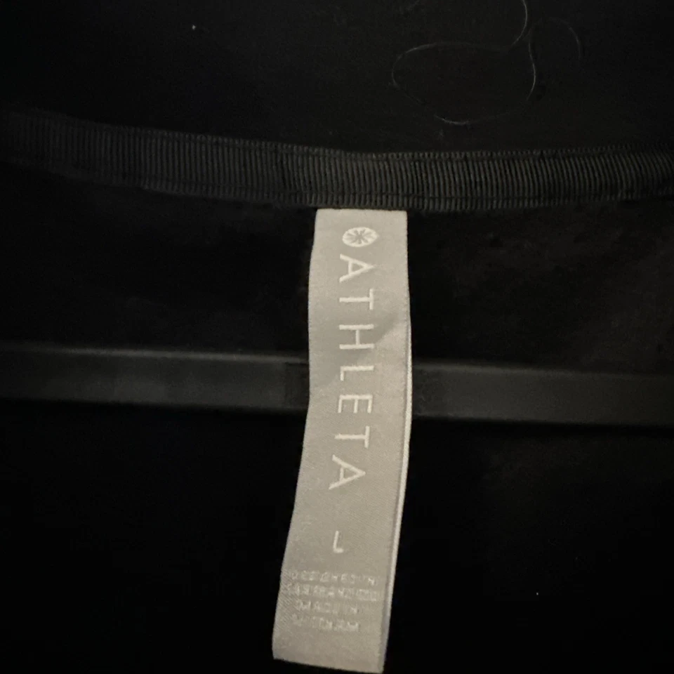 Vestido Athleta Acogedor Karma Talla Grande Negro Cuello Simulado Cordones Foto 2 de 4