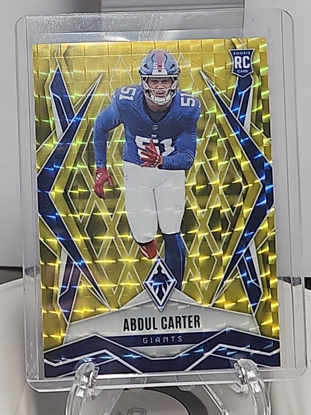 2025 Panini Phoenix - Rookies Abdul Carter #177 Yellow Pyramids /185 #177 Giants