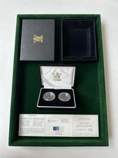 The Royal Mint 2005 & 2006 Gold Proof Half-Sovereign Set Box only COA & Caps Inc