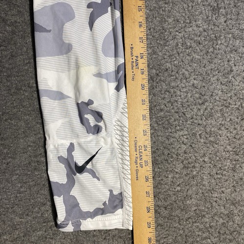Nike Pro Combat Pants Size Large Hypercool White Camo Compression 3/4 Tights L - Picture 6 of 11