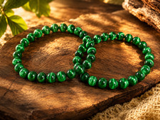 Natural Green Aventurine Bead Bracelet Handmade Stretch Gemstone Bracelet