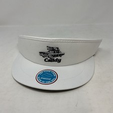 The Caddy Caddy White Golf Tour Visor Adjustable Strap Back Made In USA Imperial