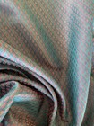 NWT 100% Silk  Brocade Fabric Nalli Saree Blouse Piece Teal & Pink 42" W 31" L — photo 8