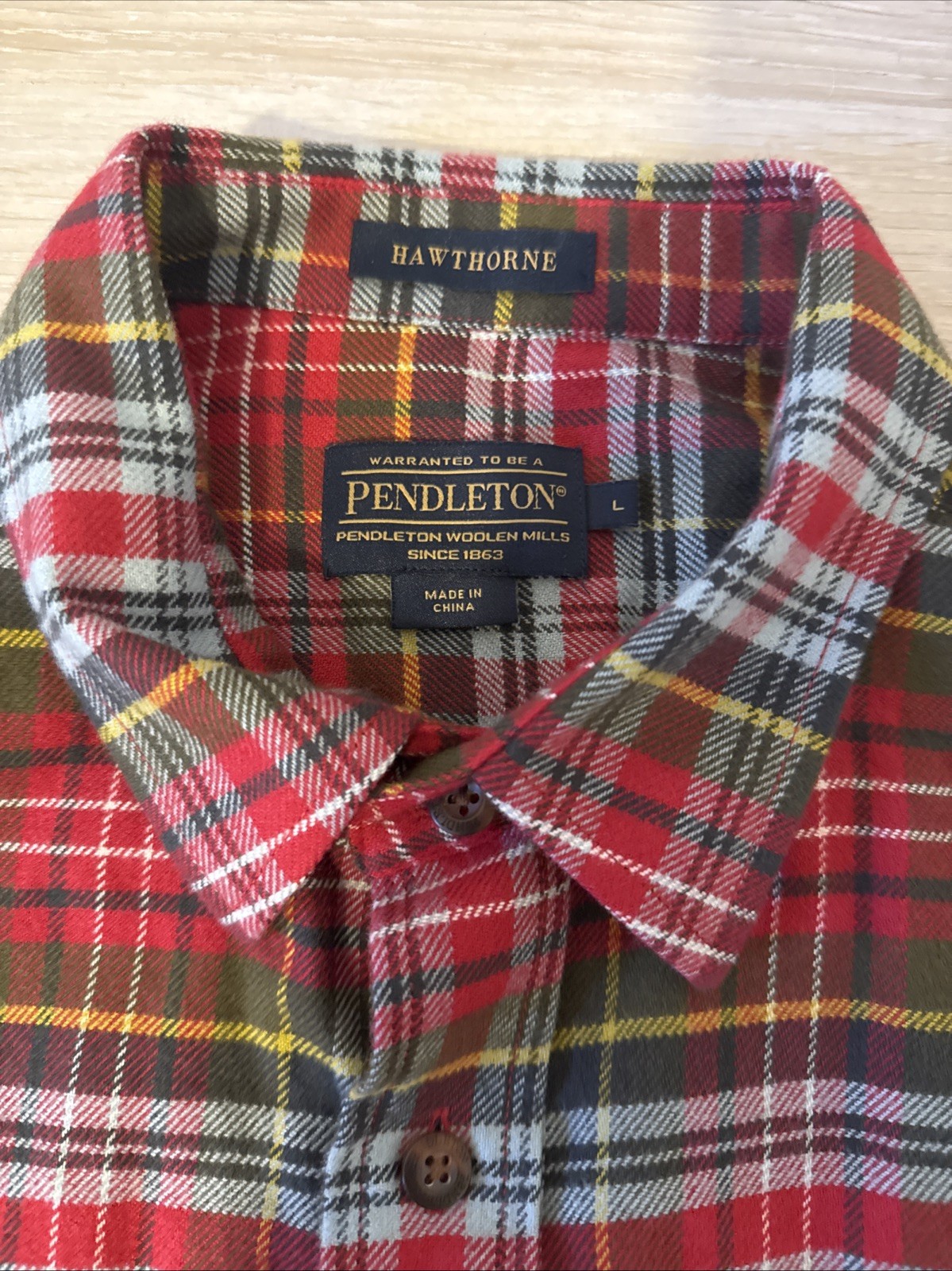 Pendleton Hawthorne lightweight Flannel Shirt Men… - image 4