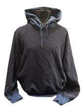 Uniqlo Hoodie Mens SMALL Navy Sweatshirt Drawstring Pullover Pocket 100 Cotton