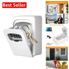 Anti-Theft Portable Key Lock Box with 4-Digit Combos - Easy Install, 5 Keys