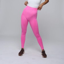 Seamless High-Waisted Leggings   Pink / Black