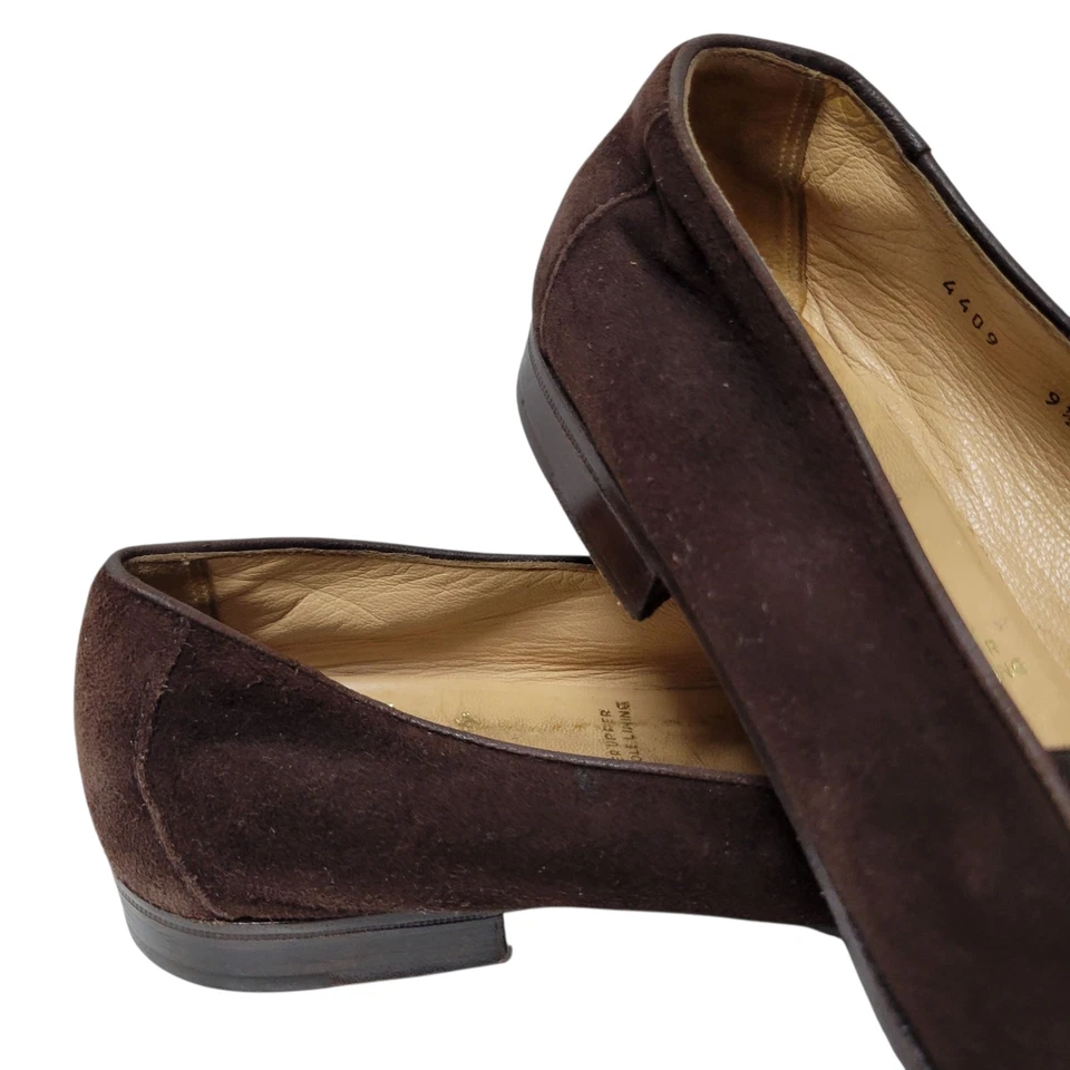 Mocasines GRAVATI Mujer Estilo 4409 Hechos a Mano Italianos Marrón Gamuza 9.5M Foto 2 de 4