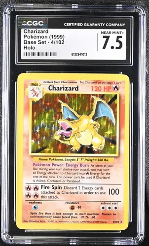 CGC 7.5 Charizard 1999 Base Set 4/102 Holo Pokemon Card
