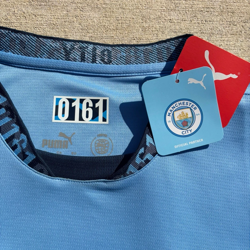 Manchester City 24/25 Home Jersey Blue Puma Football Soccer Mens Size 2XL XXL - Image 3 of 4