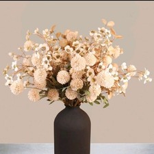 Bulk Silk Flower Arrangements For Home Decor, Fake Mums,Long Stem Artificial..CP